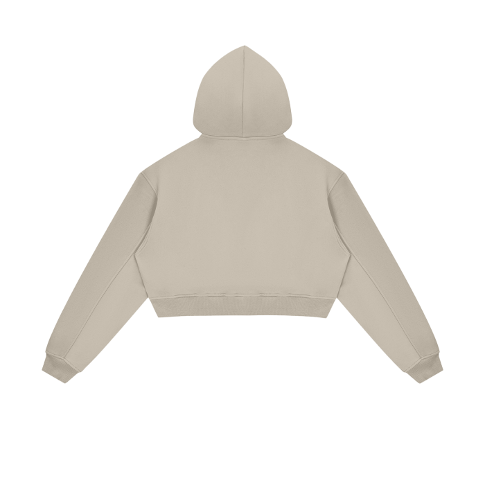 Hoodie womens crop top,Beige brown neutral casual lounge,MOQ1,Delivery days 5